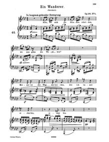 Partition No.5: Ein Wanderer, 5 chansons, Brahms, Johannes