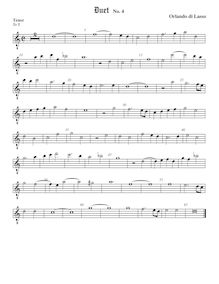 Partition ténor viole de gambe, octave aigu clef, Justus cor suum tradet