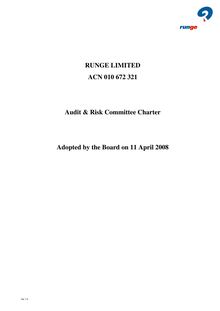 5 AUDIT and RISK COMMITTEE CHARTER