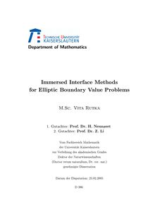 Immersed interface methods for elliptic boundary value problems [Elektronische Ressource] / Vita Rutka