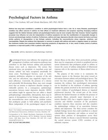 Psychological Factors in Asthma