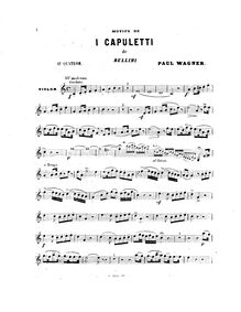 Partition de violon, quatuor No.13, Motifs de  I Capuleti e i Montecchi 