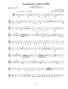 Partition cor 2 (F), Symphony No.16, Rondeau, Michel par Michel Rondeau