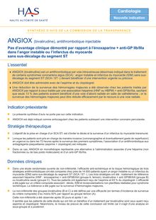 ANGIOX - Synthèse d avis ANGIOX - CT6275