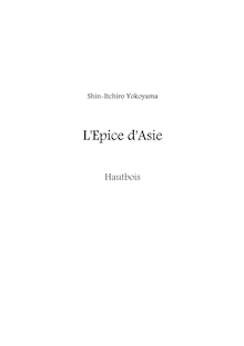 Partition hautbois (instead of flûte), L Epice d Asie, Spice of Asia, アジアのスパイス