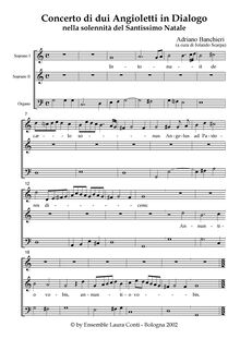 Partition complète, Concerto di dui Angioletti en Dialogo nella solennità del Santissimo Natale