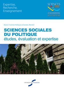 ScienceS SocialeS du politique études, évaluation et expertise