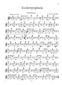 Partition Nightingale, Kindersymphonie, Op.169, Toy-Symphony, Gurlitt, Cornelius