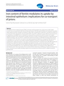 Iron content of ferritin modulates its uptake by intestinal epithelium: implications for co-transport of prions