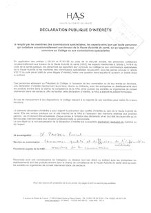 PAUBEL Pascal - Declaration publique d interets du 25-09-08