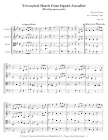 Partition complète, Sigurd Jorsalfar Op.56, Grieg, Edvard par Edvard Grieg