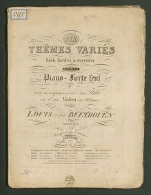 Partition parties complètes, 6 National Airs avec Variations, Beethoven, Ludwig van