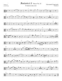 Partition ténor viole de gambe 2, alto clef, Fantasia pour 5 violes de gambe, RC 56
