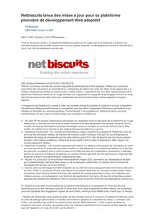 Netbiscuits lance des mises à jour pour sa plateforme pionnière de développement Web adaptatif