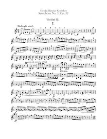Partition violons II, Symphony No.3, Rimsky-Korsakov, Nikolay