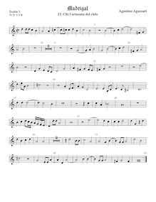 Partition viole de gambe aigue 1, Madrigali a 5 voci, Libro 2, Agazzari, Agostino par Agostino Agazzari