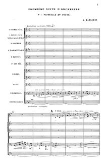 Partition complète,  No.1, Première suite d orchestre, Massenet, Jules