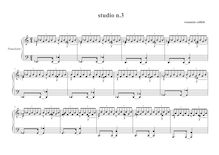 Partition complète, studio per pianoforte n.3, Cellitti, Venanzio