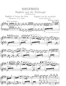 Partition Siegfried und der Waldvogel (Forest Murmers, arr. solo piano), Siegfried
