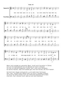 Partition Ps.141: Herr, mein Gott, wenn ich ruf zu dir, SWV 246, Becker Psalter, Op.5