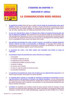 La communication Hors-Médias (résumé)