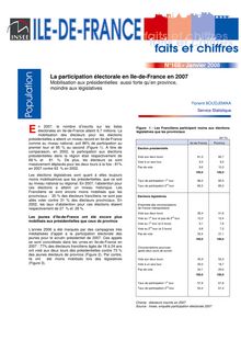 La participation électorale en Ile-de-France en 2007  Mobilisation aux présidentielles aussi forte qu  en province,  moindre aux législatives