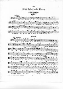 Partition alto, Lateinische Messe No.1 en E-flat Major