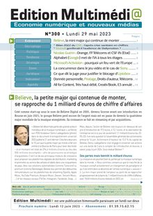 Editions Multimedi@ n°300 - du 29 mai 2023