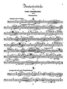 Partition de violoncelle (instead of cor), Fantasiestücke, Op.3