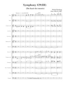 Partition , Du haut des monts, Symphony No.29, B♭ major, Rondeau, Michel
