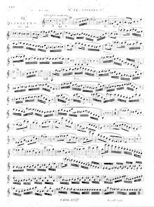 Partition violon 1, corde quintette No.12, Op.34, Onslow, Georges