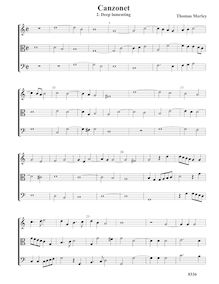 Partition No. 9 Deep lamenting - partition complète, chansonnettes, ou Little Short chansons to Three Voyces