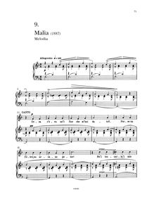 Partition complète, Malìa, E♭ Major, Tosti, Francesco Paolo