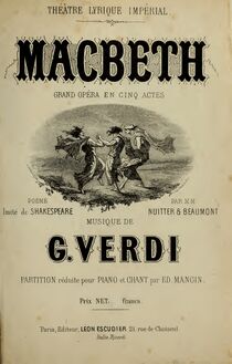 Partition complète Macbeth par Giuseppe Verdi