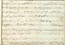 Partition complète (unfinished), Duet pour flûte et violon en C major