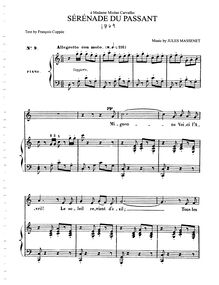 Partition complète (C Major: medium voix et piano), Sérénade du Passant