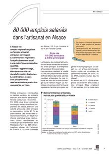 80 000 emplois salariés dans l artisanat en Alsace