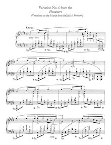 Partition complète, Variation No.6 en E from pour Hexameron, Chopin, Frédéric