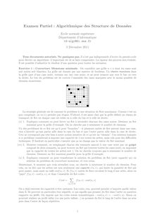 Examen Partiel Algorithmique des Structure de Donnees