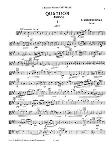 Partition viole de gambe, corde quatuor, A major, Krzyżanowska, Halina