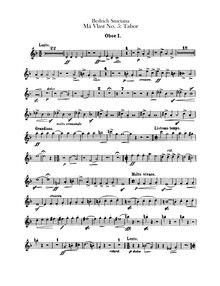 Partition hautbois 1, 2, Tábor, D minor, Smetana, Bedřich
