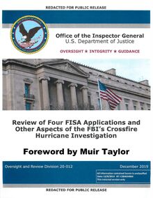 Inspector General Horowitz s Report on the Review of FISA Applications