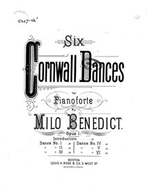 Partition , Mazurka en C♯ minor, 6 Cornwall Dances, Benedict, Milo Ellsworth