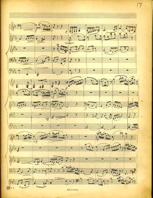 Partition Score, pp.17-29 (Manuscript), quintette pour clarinette et cordes, Op.44