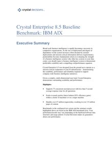 Crystal Enterprise 8.5 Baseline Benchmark: IBM AIX
