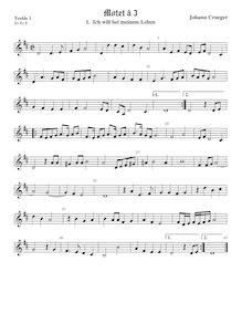 Partition Original version (D major):viole de gambe aigue 1, Motets