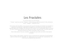 Les Fractales Les racines latines du mot fractale