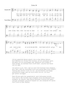 Partition Ps.88: Herr Gott, mein Heiland, Nacht und Tag, SWV 185, Becker Psalter, Op.5