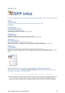EPP infos n° 27 - Septembre 2008
