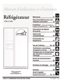 Notice Réfrigérateur Frigidaire  FRS26HF5AB0